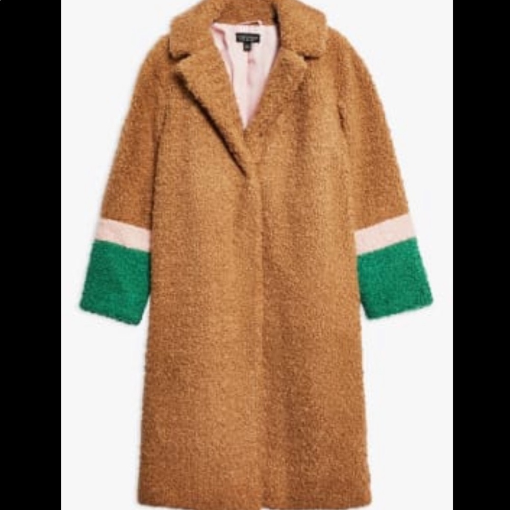 NWOT Topshop Teddy Coat SZ 8